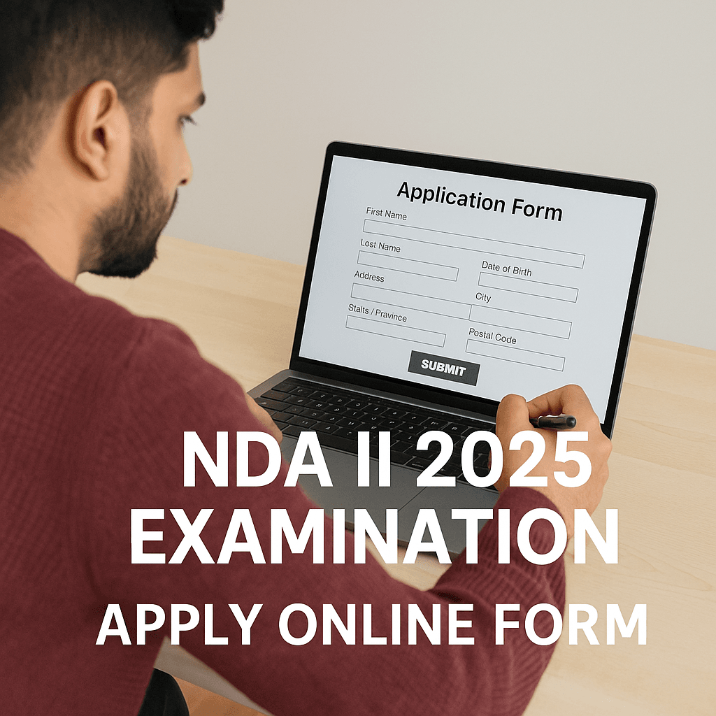 Student filling NDA application form on laptop