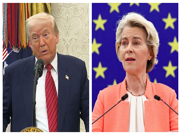 “Donald Trump and Ursula von der Leyen on EU tariff delay announcement – July 2025”