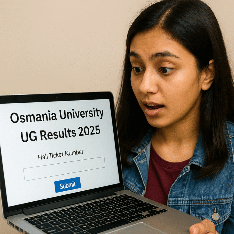 Students checking Osmania University UG results 2025 online"