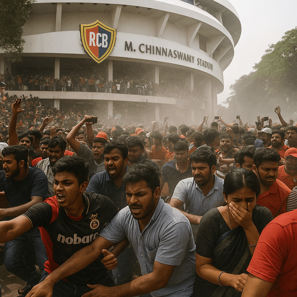 Fans in panic as RCB parade stampede unfolds