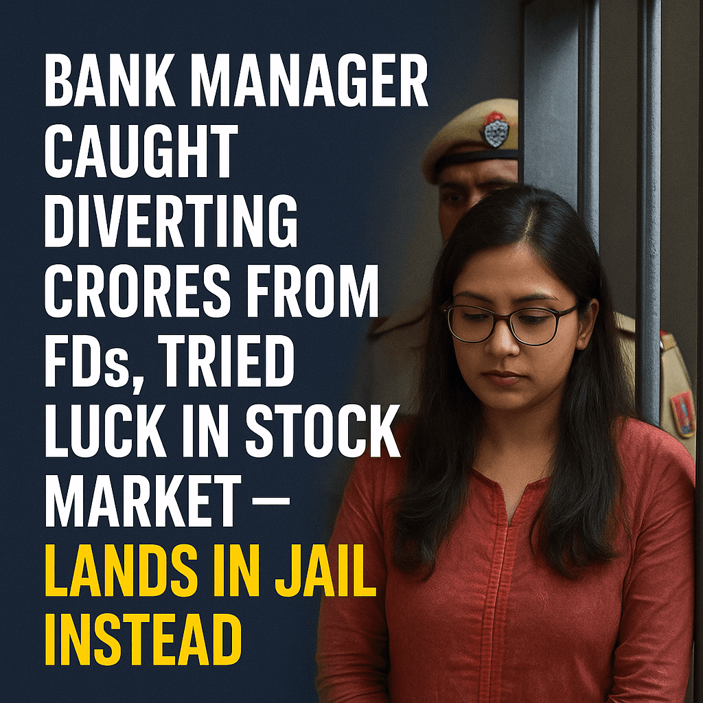 Bank employee being taken into custody by police