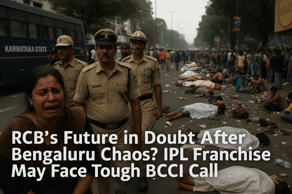 Crowd chaos outside M. Chinnaswamy Stadium during RCB celebration