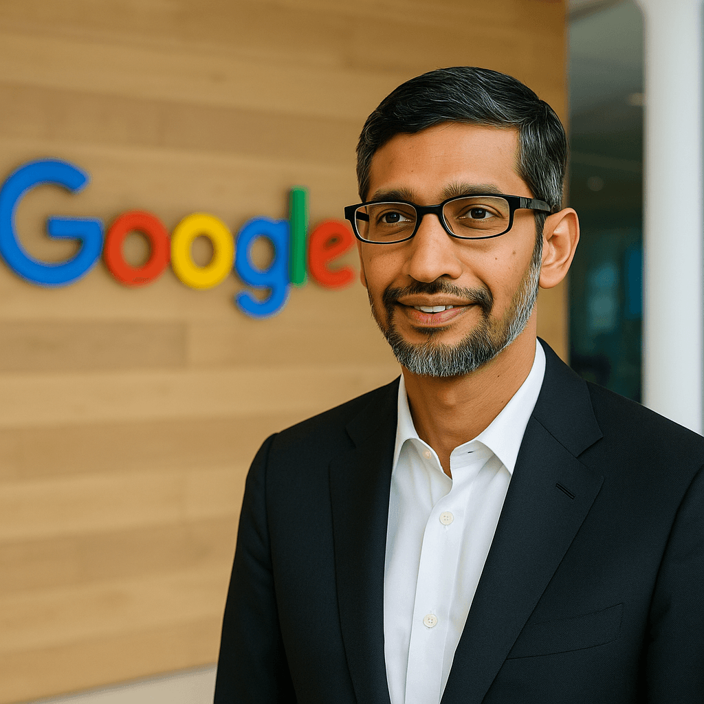 "Indian-origin CEO Sundar Pichai at Google HQ"