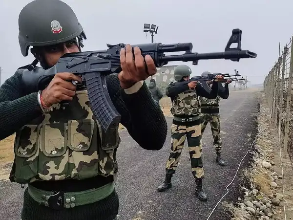 Indian Army soldier holding Indian-made rifle during Operation Sindoor showcasing Indian Made Weapons